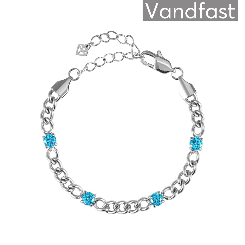 Annebrauner Panzer Aquamarine Armbånd