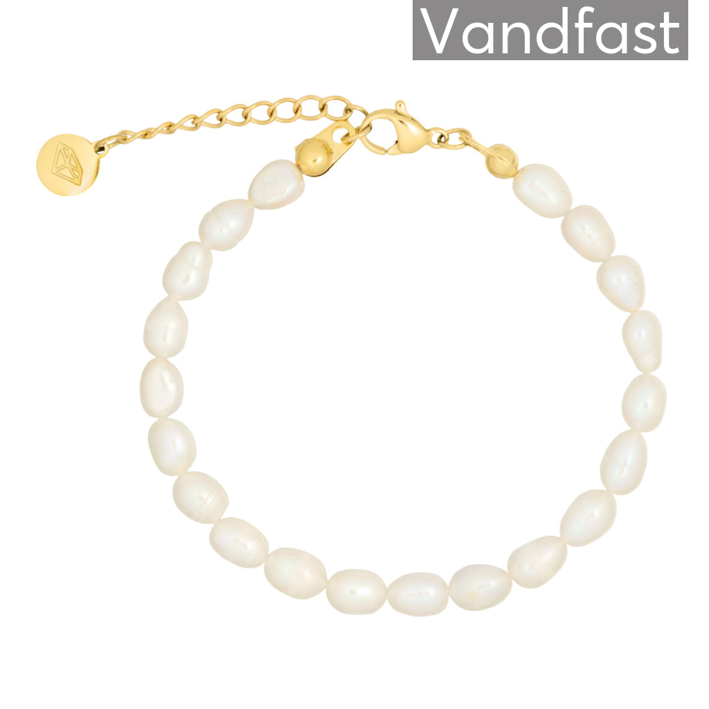 Annebrauner Pearl Armbånd 18k Guldbelagt