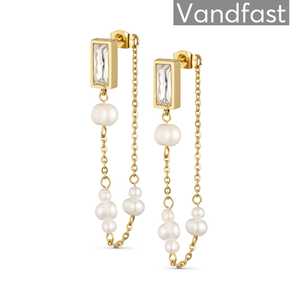 Annebrauner Pearl Elegance øreringe 18k Guldbelagt