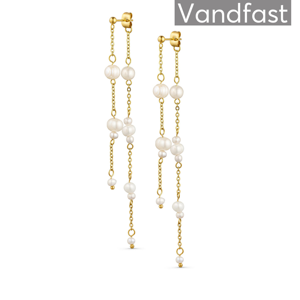 Annebrauner Pearl Petite øreringe 18k Guldbelagt