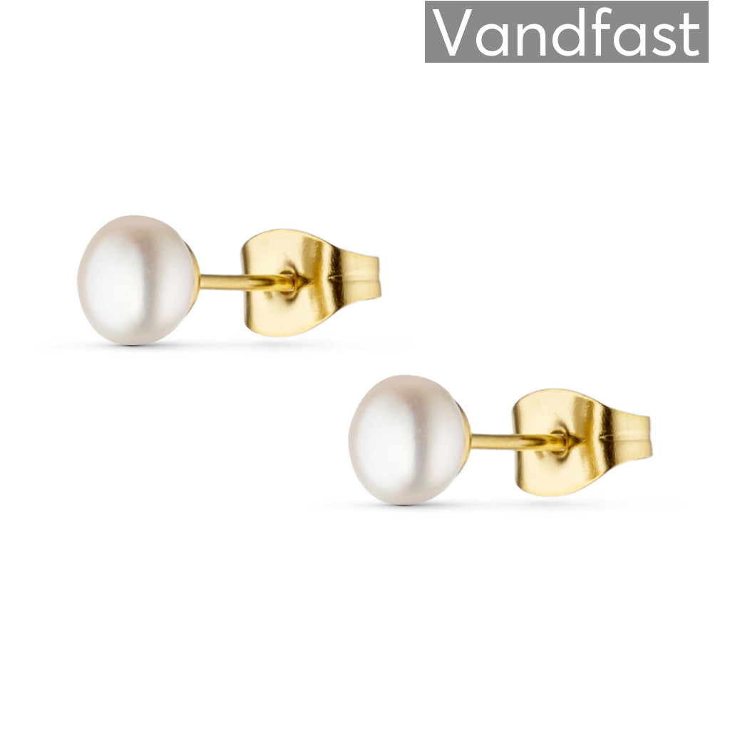 Annebrauner Pearl Studs øreringe 18k Guldbelagt