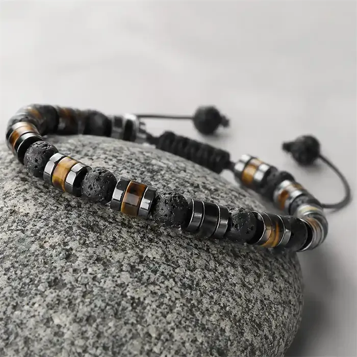 Nordic Stone Armbånd - Lava Tiger Eye
