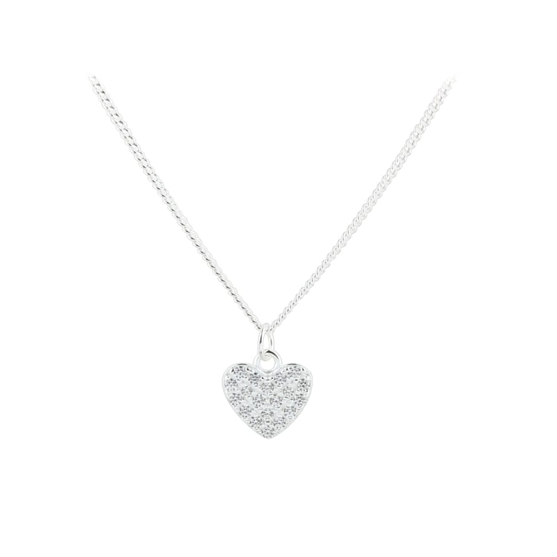 Darling Heart Necklace  Silver