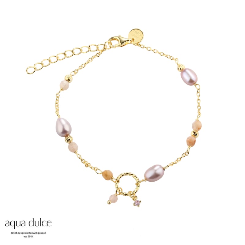 Koi Rose Pearl Bracelet Golden
