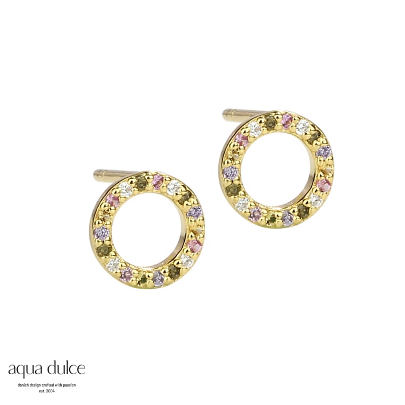 Pastel Circle Earstud Golden