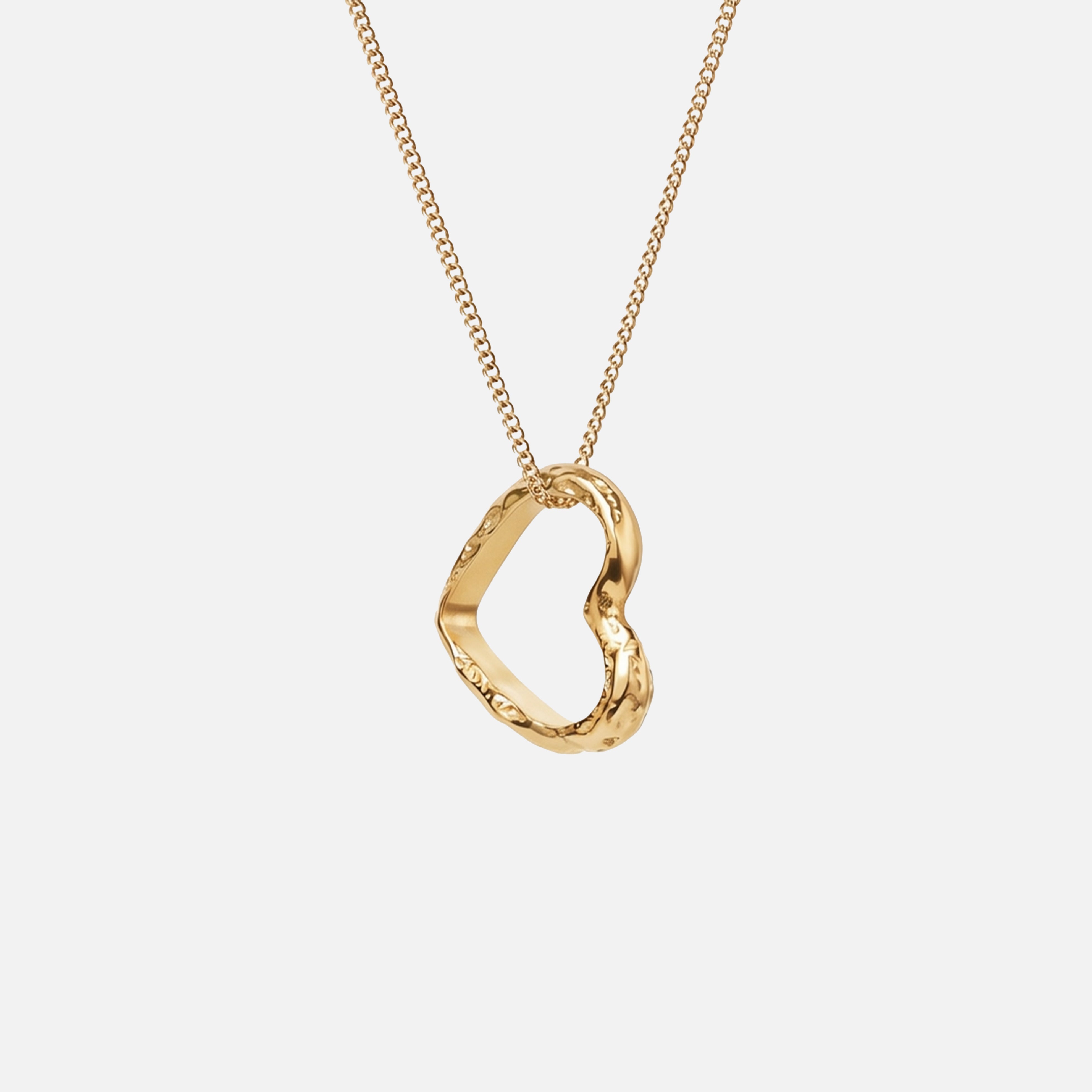 Lava Heart Halskæde 18k Guldbelagt