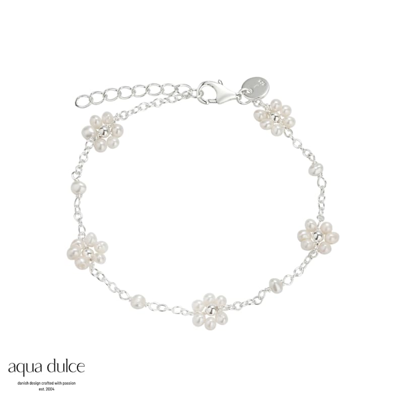 Daisy Pearl Bracelet Silver