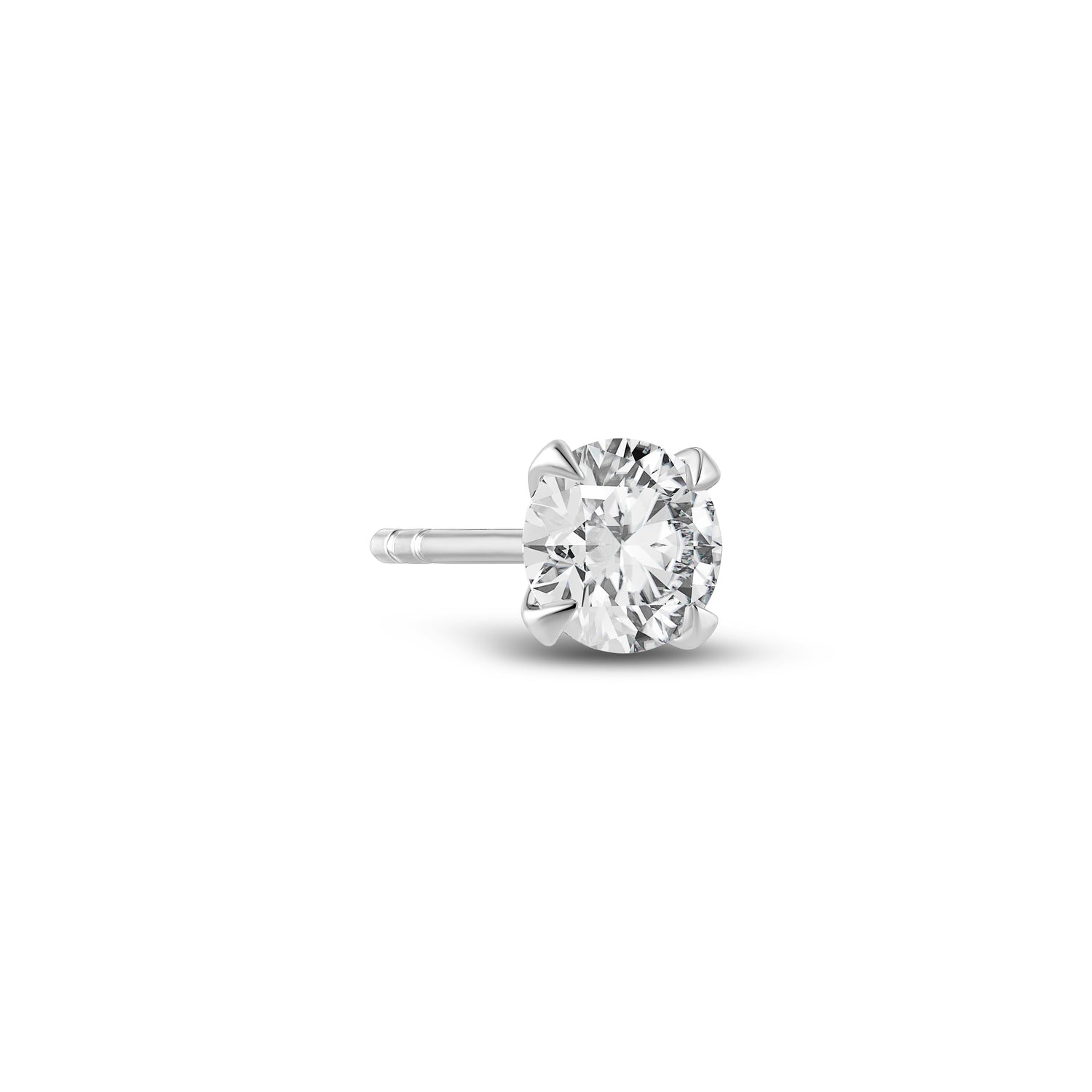 Solitaire ørering Venice Single - 14 Kt Guld El Hvidguld 011-050 Ct Tw G-h Vs Lab-grown Diamant