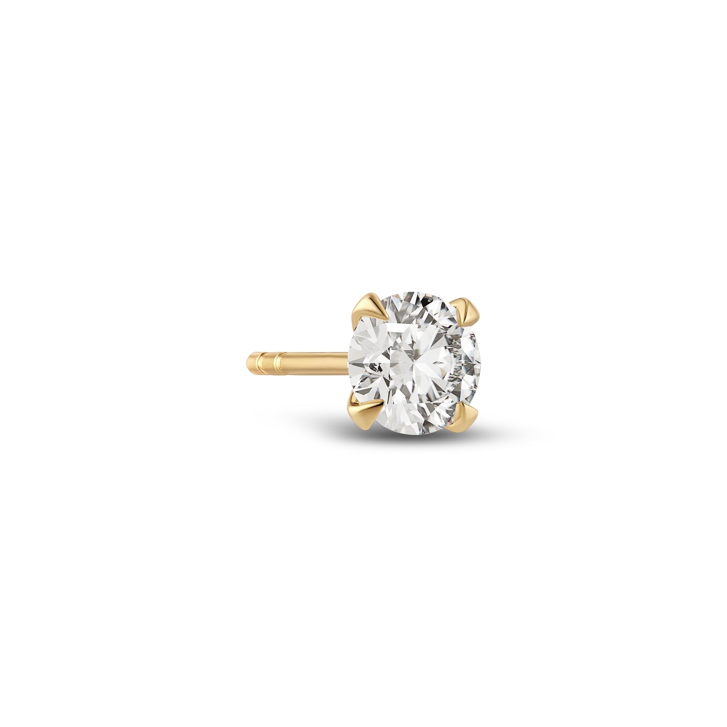 Solitaire ørering Venice Single - 14 Kt Guld El Hvidguld 011-050 Ct Tw G-h Vs Lab-grown Diamant