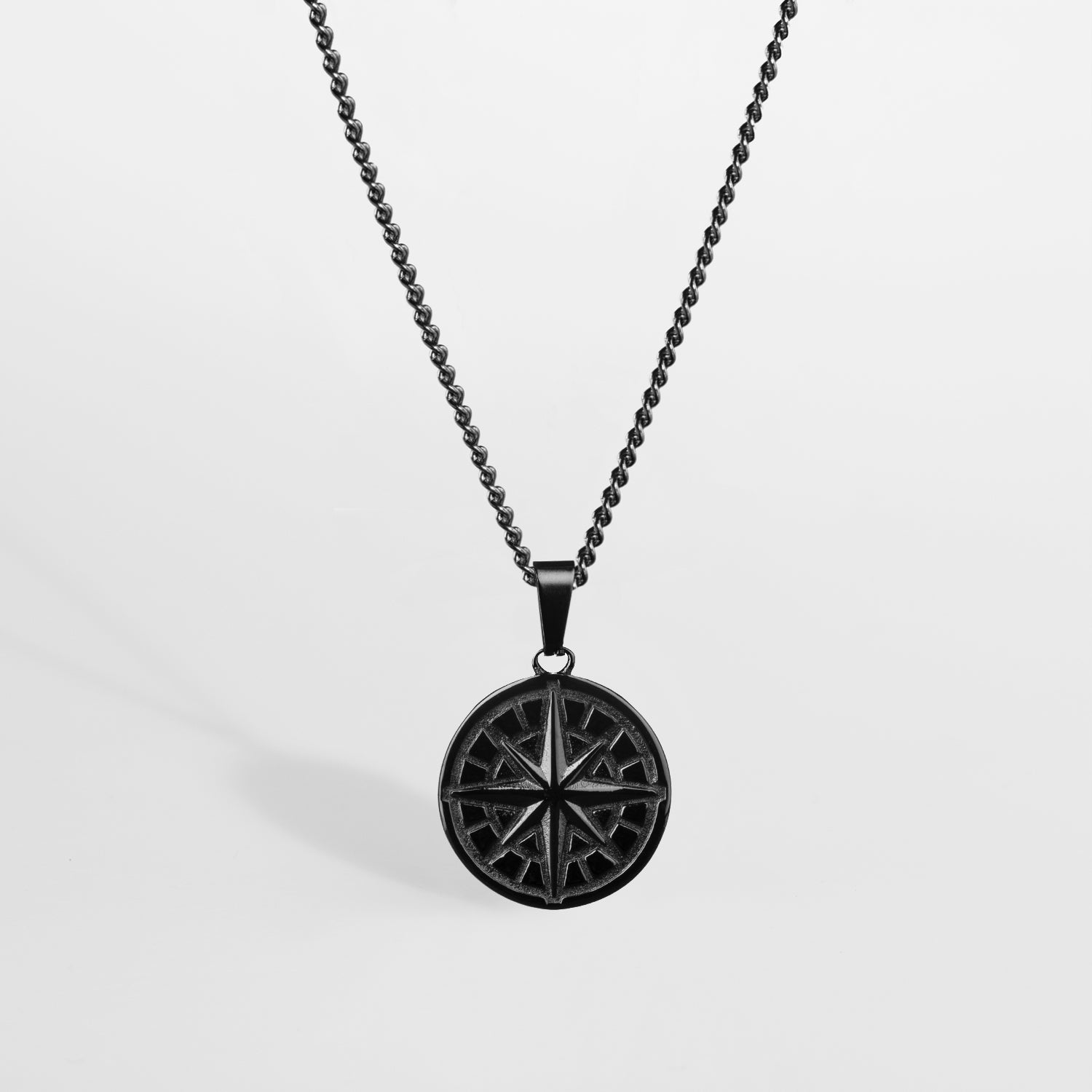 Compass Pendant 20 Sort - 60 Cm - Herre - Northern Legacy
