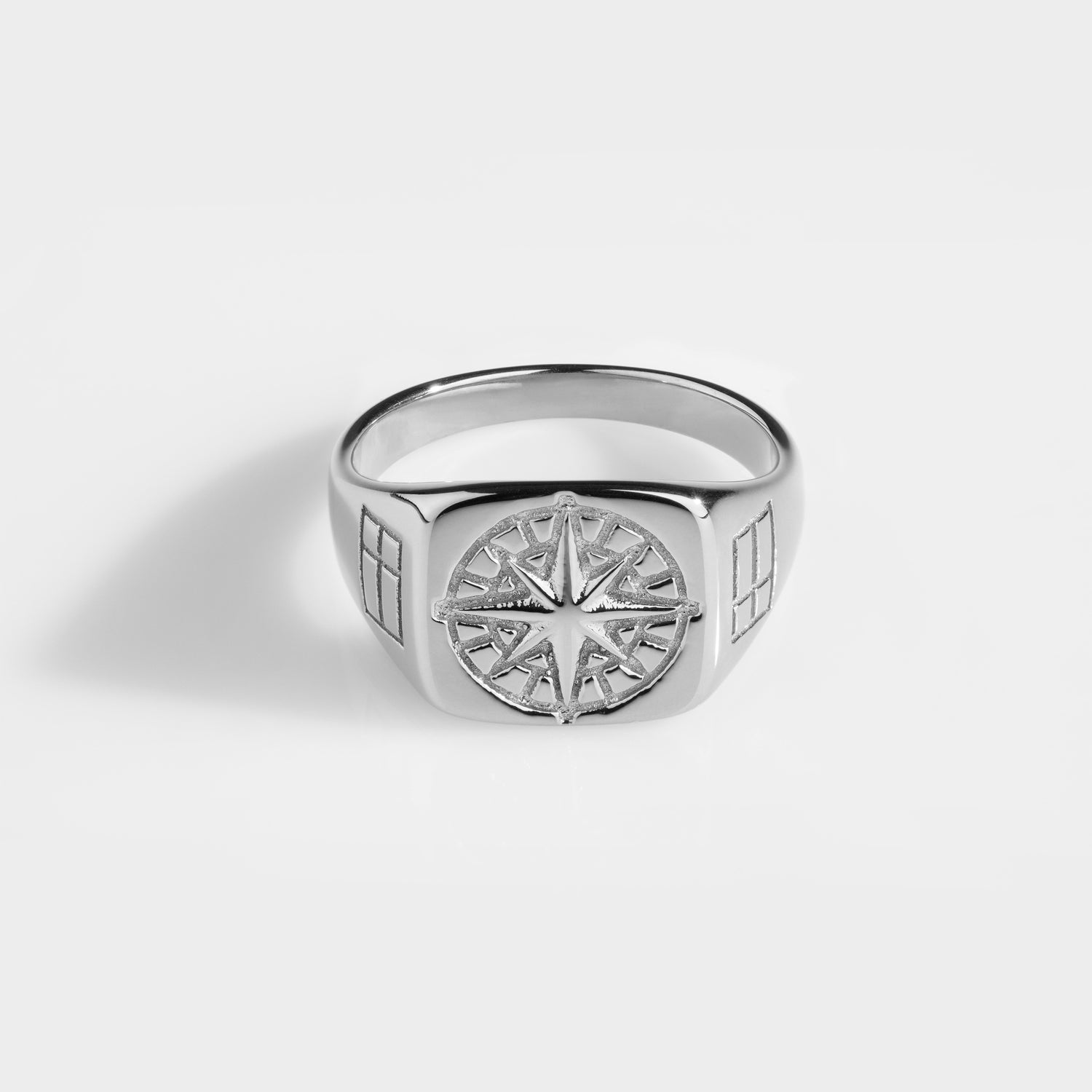 Compass Signet Ring Sølv - Str 6 - Herre - Northern Legacy
