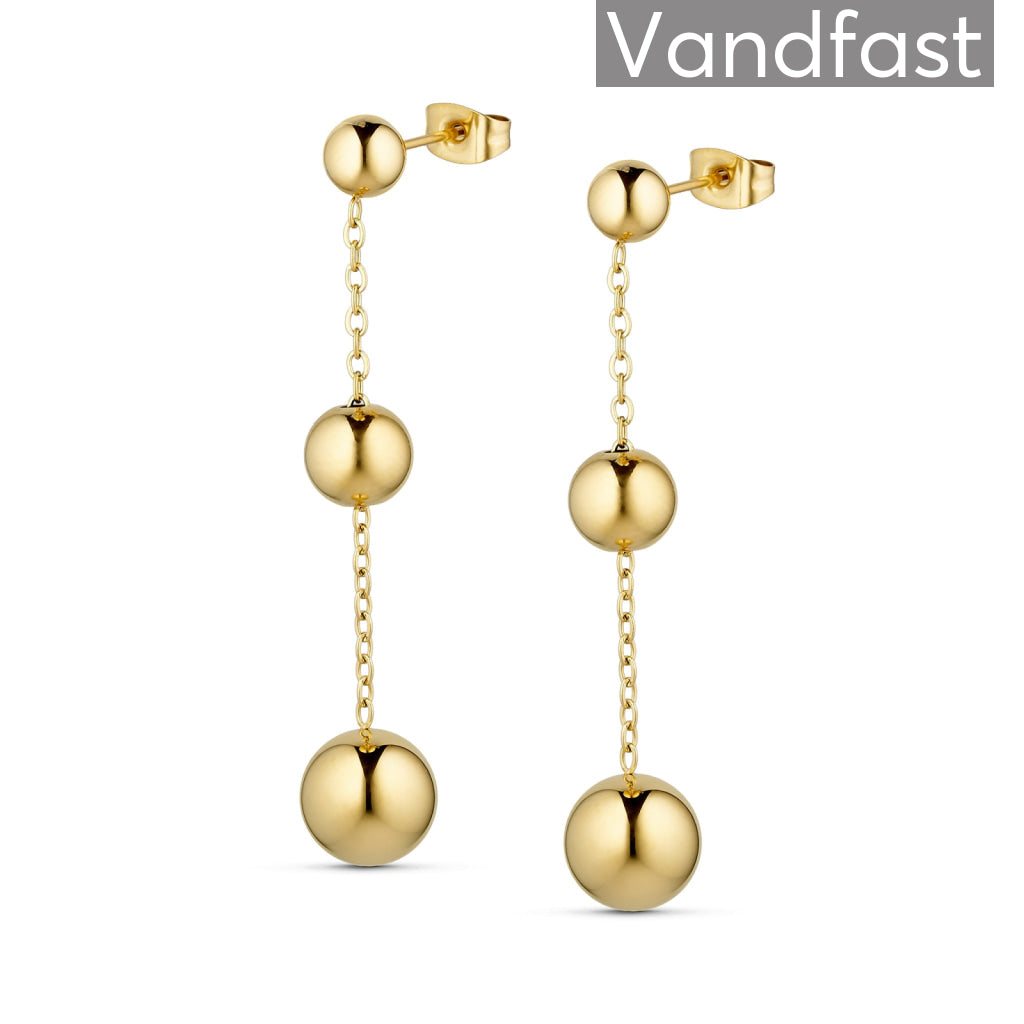 Annebrauner Ball Chain øreringe 18k Guldbelagt