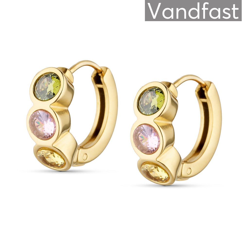 Annebrauner Colorful Hoop øreringe 18k Guldbelagt