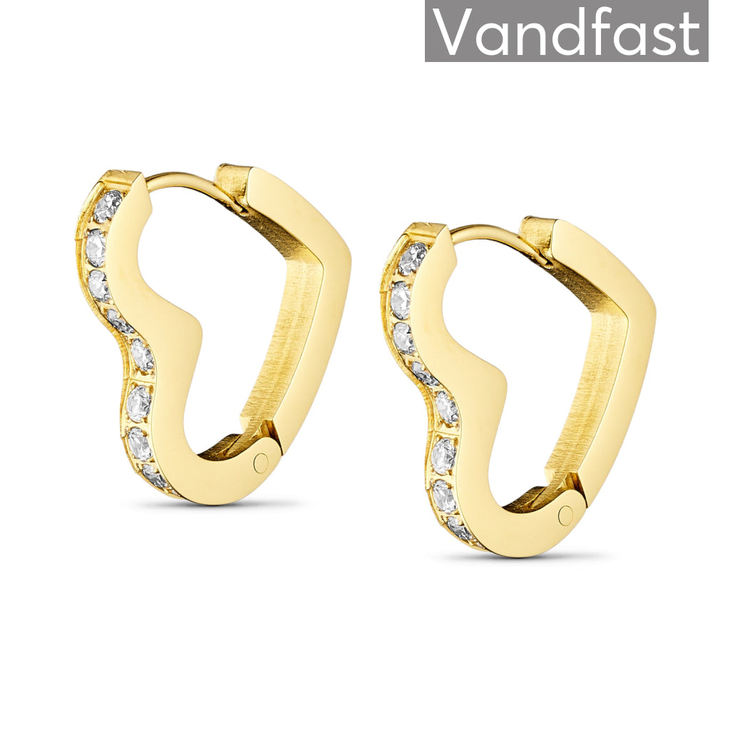 Annebrauner Creole Heart øreringe 18k Guldbelagt