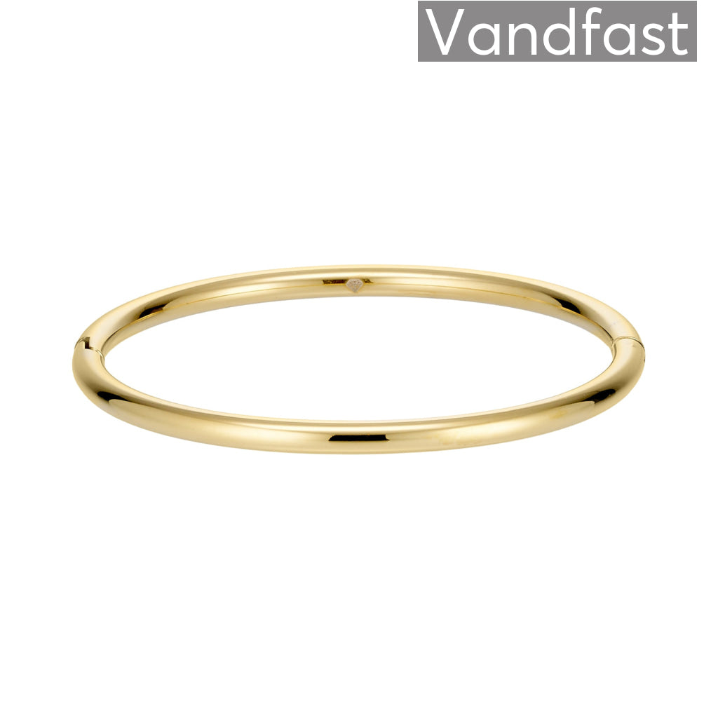Annebrauner Plain Bangle Armbånd 18k Guldbelagt