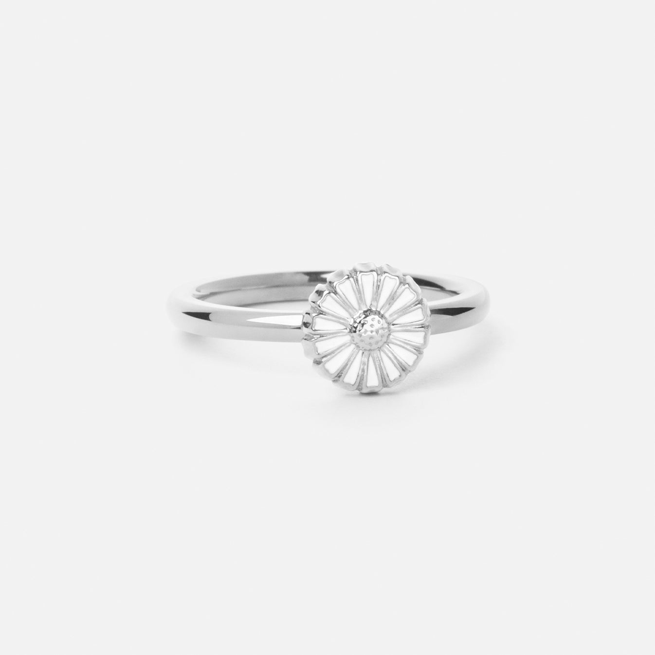 Marguerit Ring Sølvfarvet 8mm