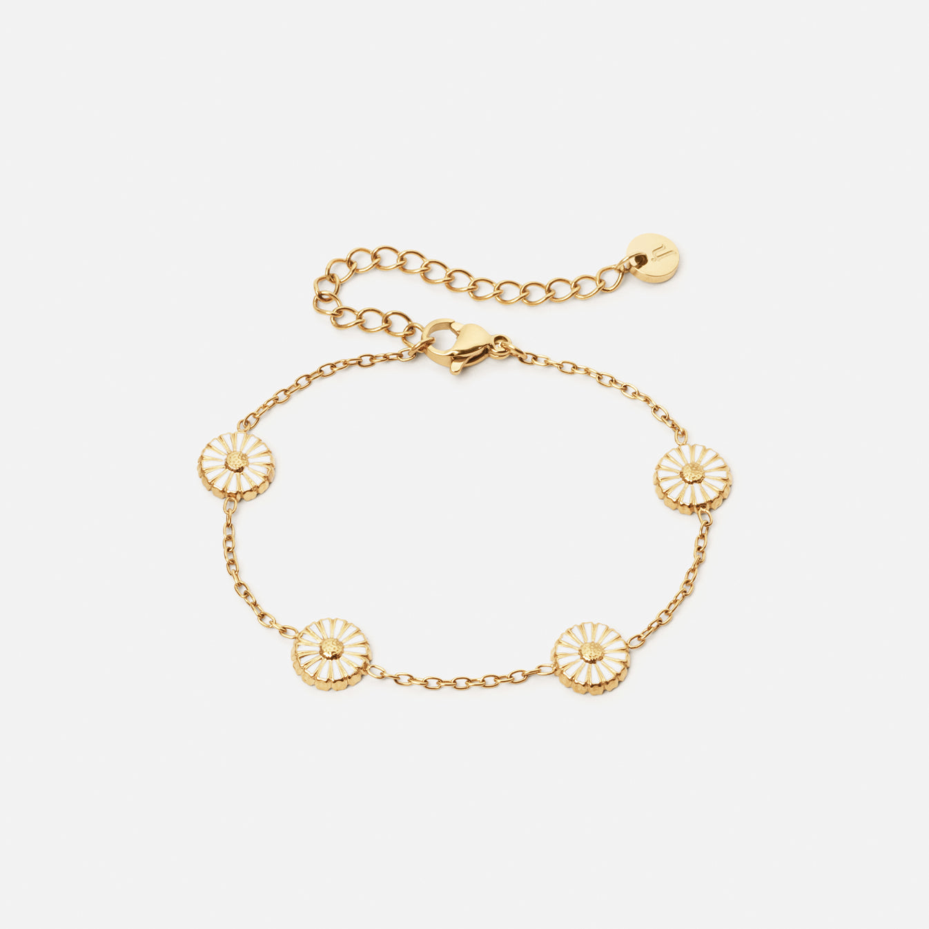 Marguerit Armbånd 18k Guldbelagt 8mm