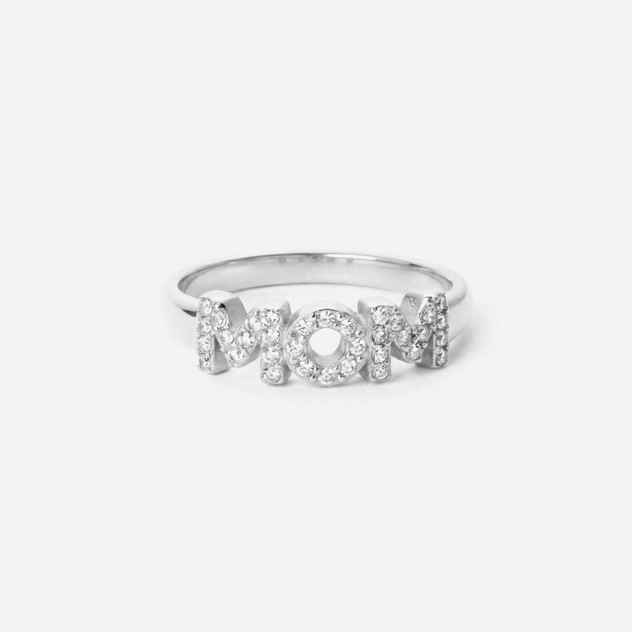 Mom Zirkon Ring Sølvfarvet