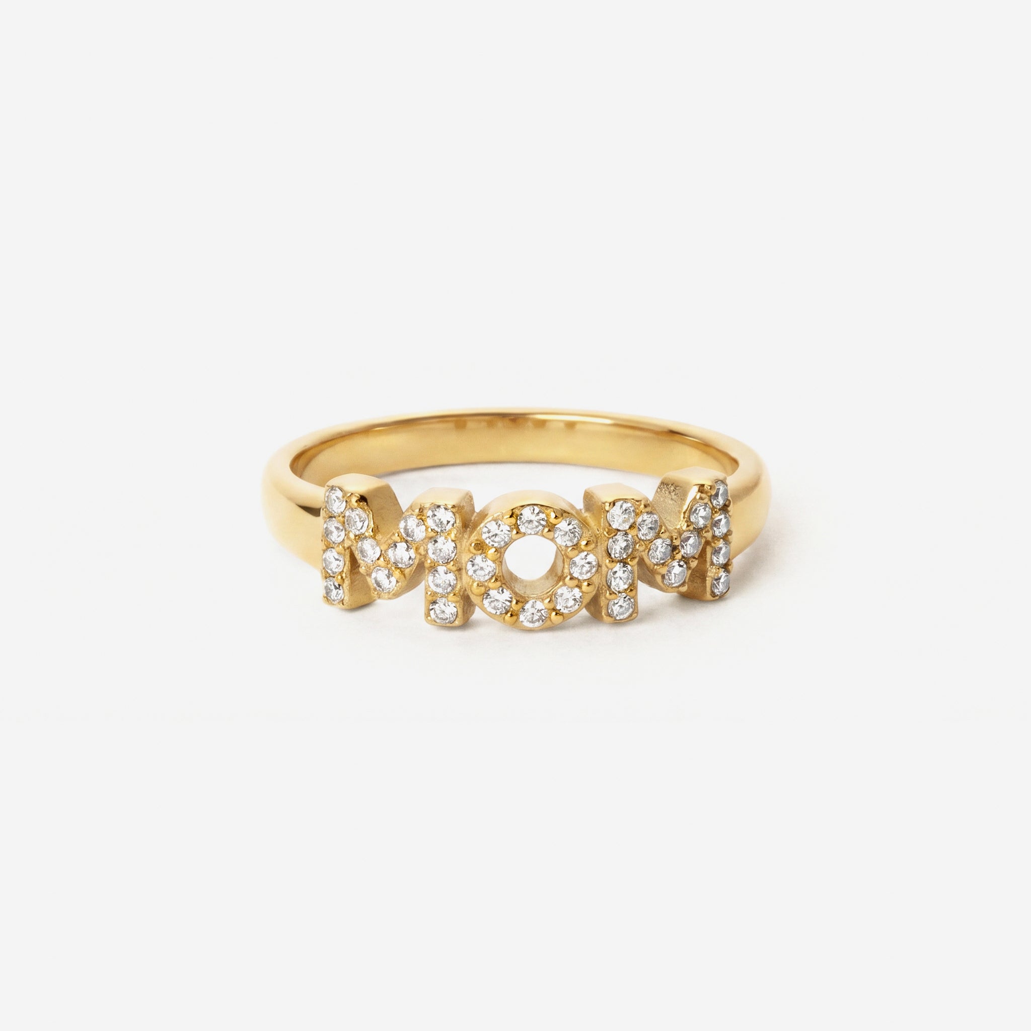 Mom Zirkon Ring 18k Guldbelagt