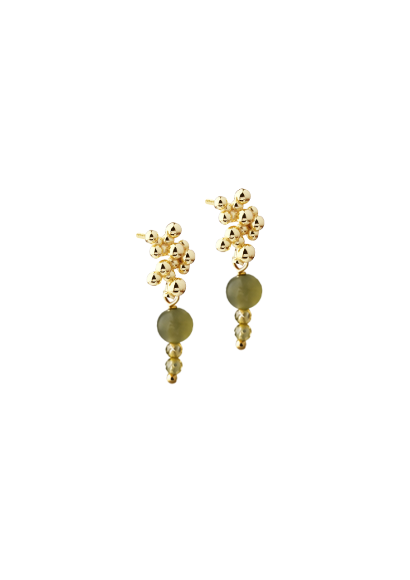 Aya Olive Earstud  Golden