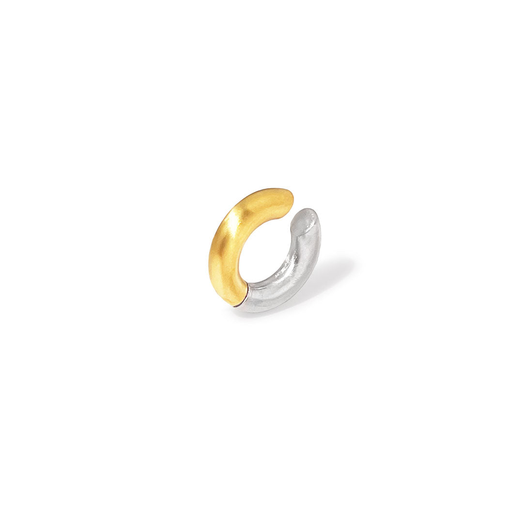 Cuff  ørering - Twotone Cuff - 18 Karat Forgyldt
