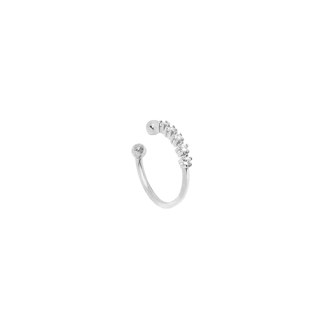 Cuff  ørering - Quintet - Onesize Regulerbar Størrelse - Sterling Sølv