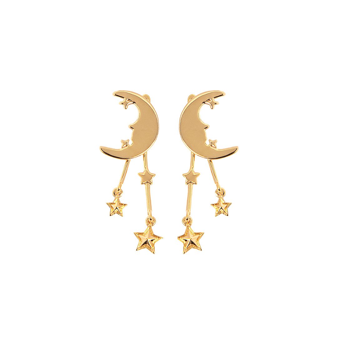 øreringesæt - Tothemoonandback - 18 Karat Forgyldning - Spar 51 Kr