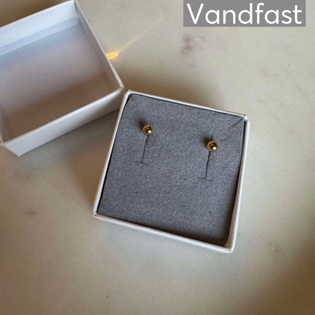 Annebrauner Ball Studs øreringe 18k Guldbelagt - 4 Mm