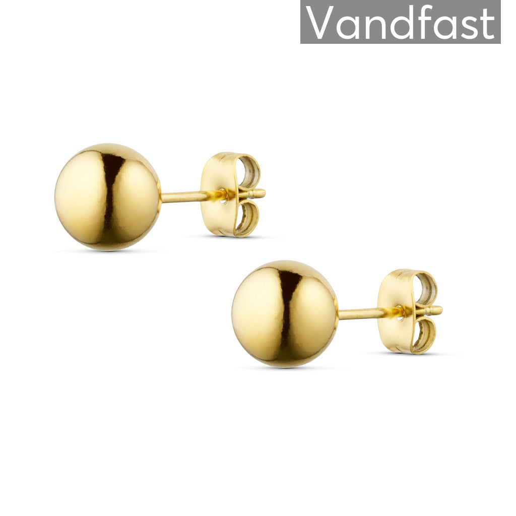 Annebrauner Ball Studs øreringe 18k Guldbelagt - 6 Mm