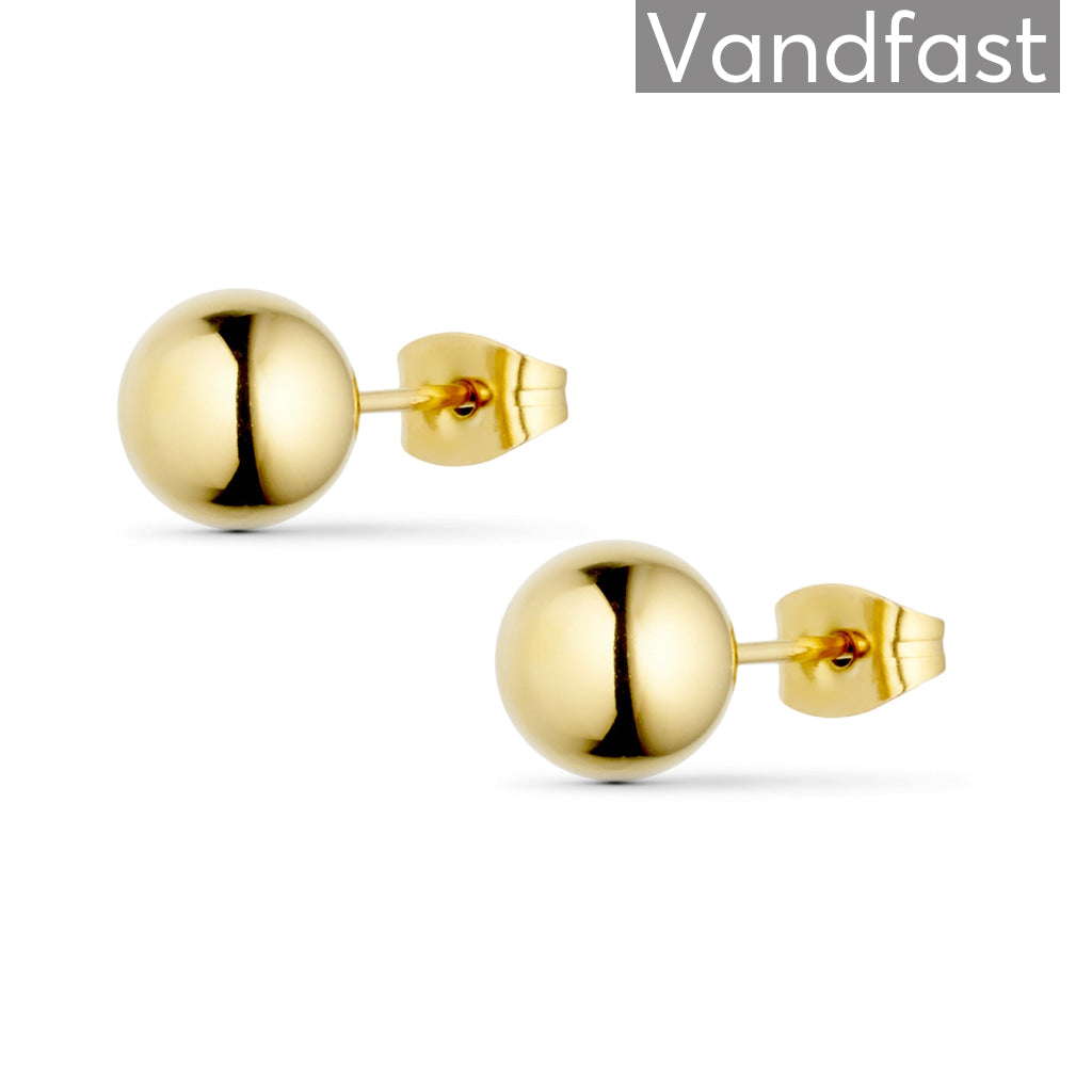 Annebrauner Ball Studs øreringe 18k Guldbelagt - 8 Mm