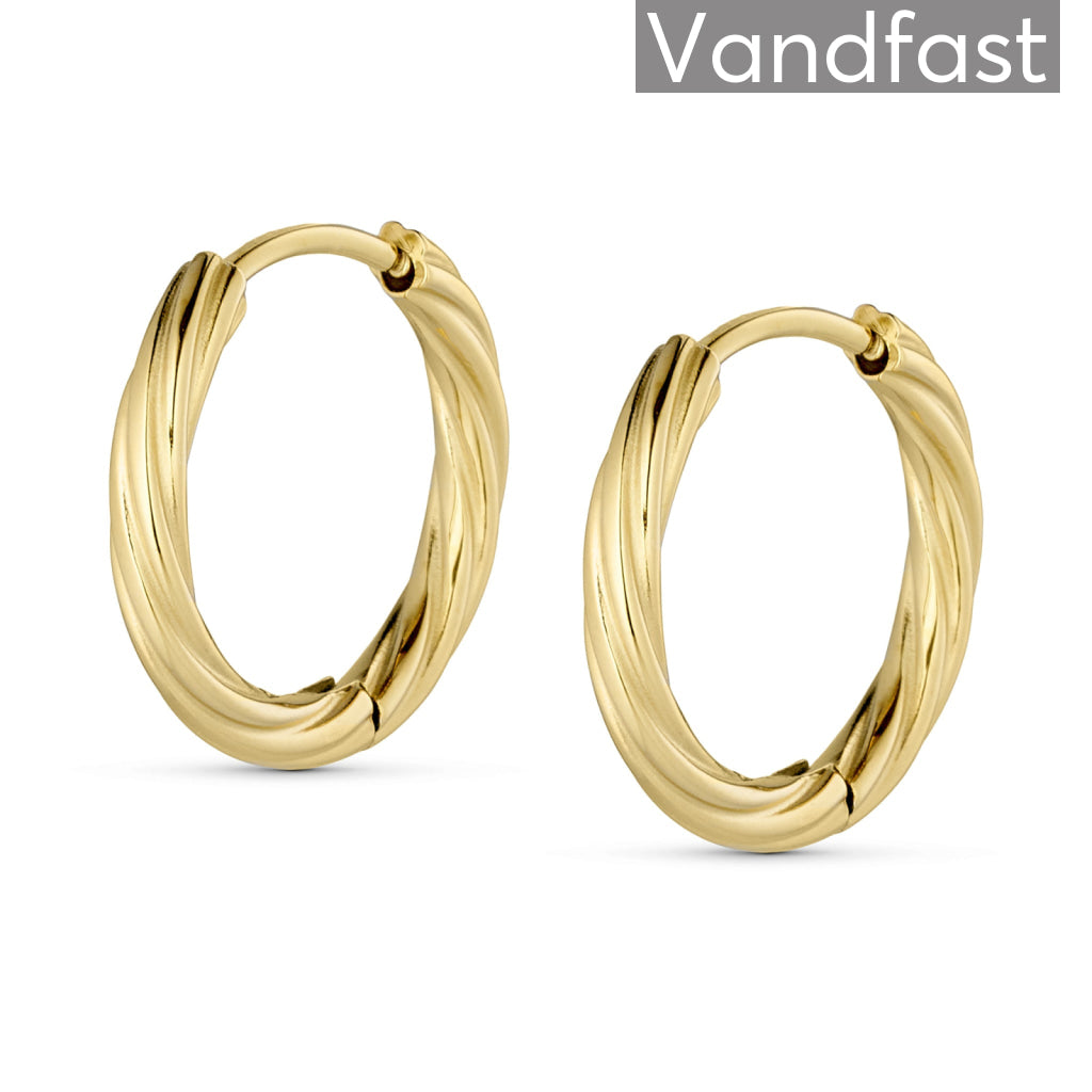 Annebrauner Classic Hoops Big øreringe 18k Guldbelagt