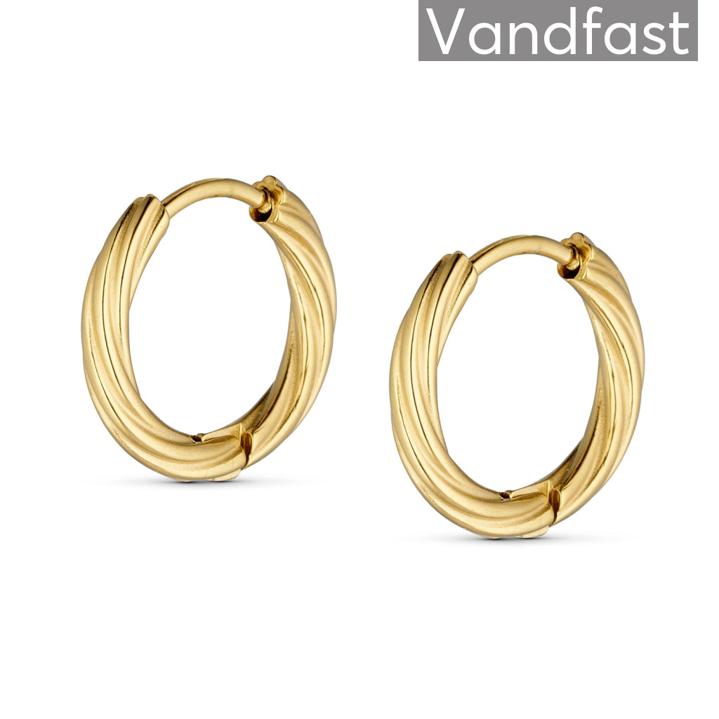 Annebrauner Classic Hoops Small øreringe 18k Guldbelagt