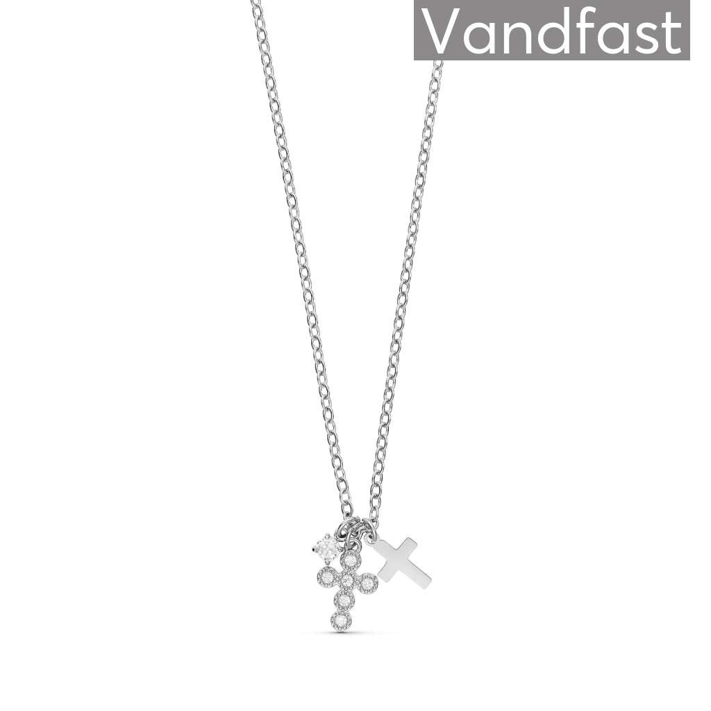 Annebrauner Elegant Zirconia Cross Halskæde
