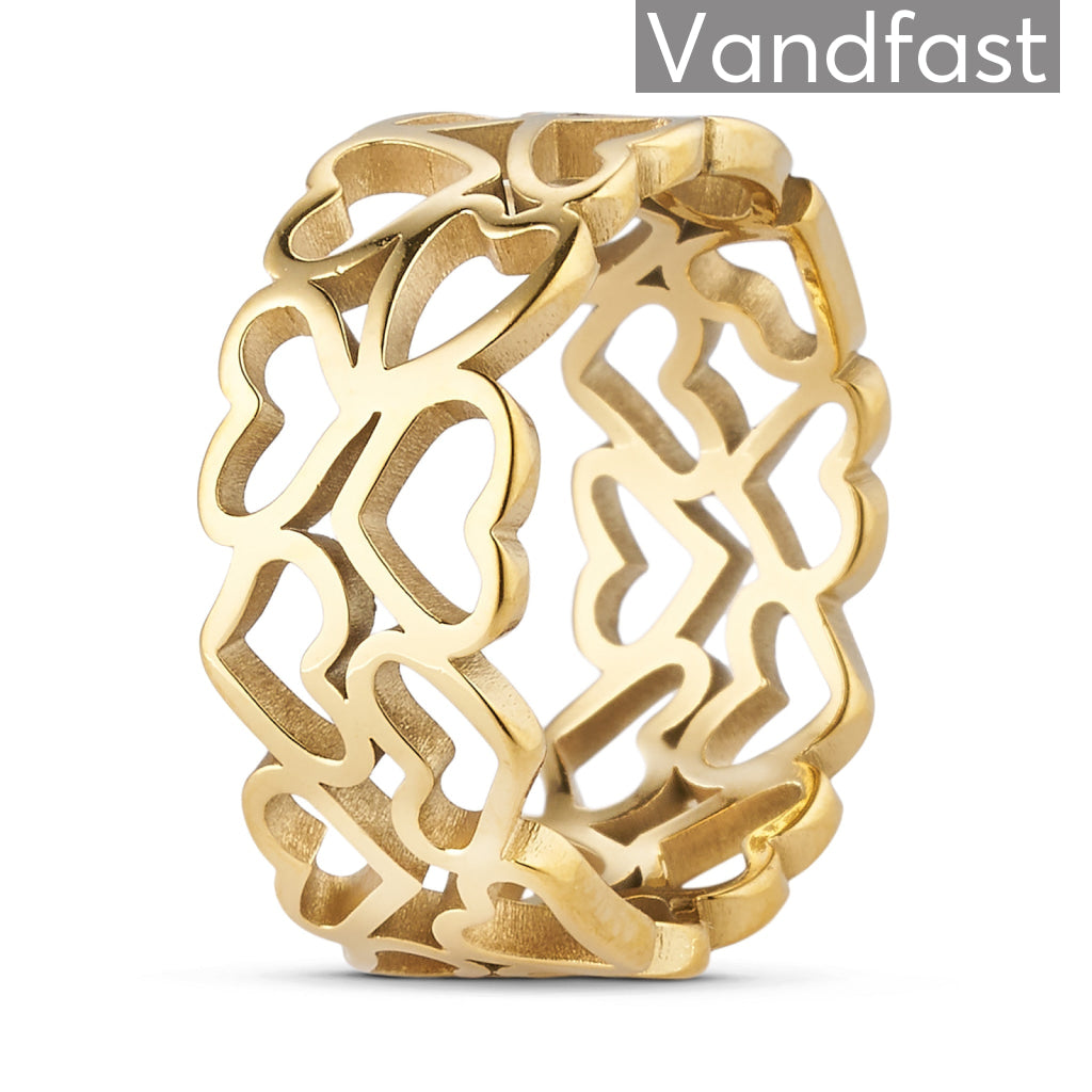 Annebrauner Hjerte Ring 18k Guldbelagt - 51