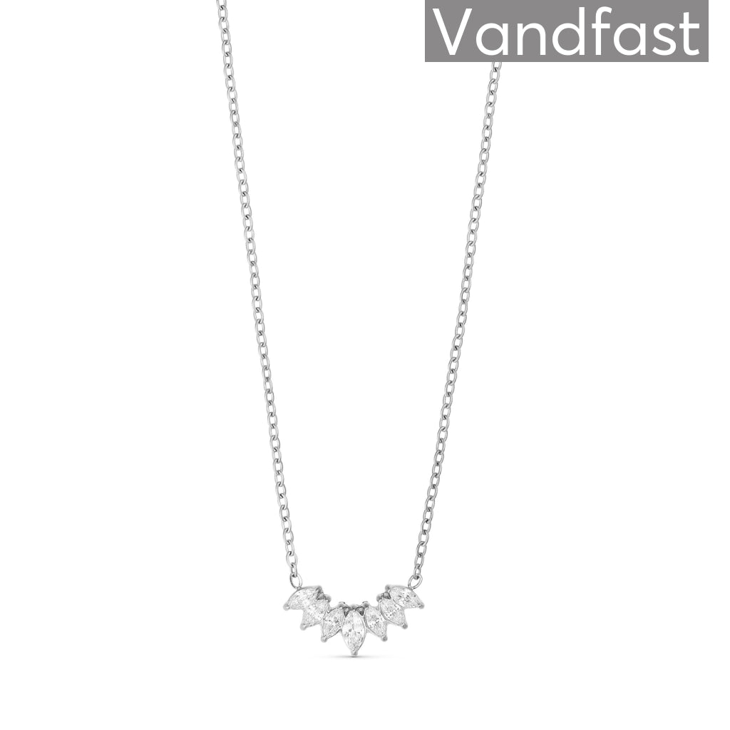 Annebrauner Oval Zirconia Halskæde