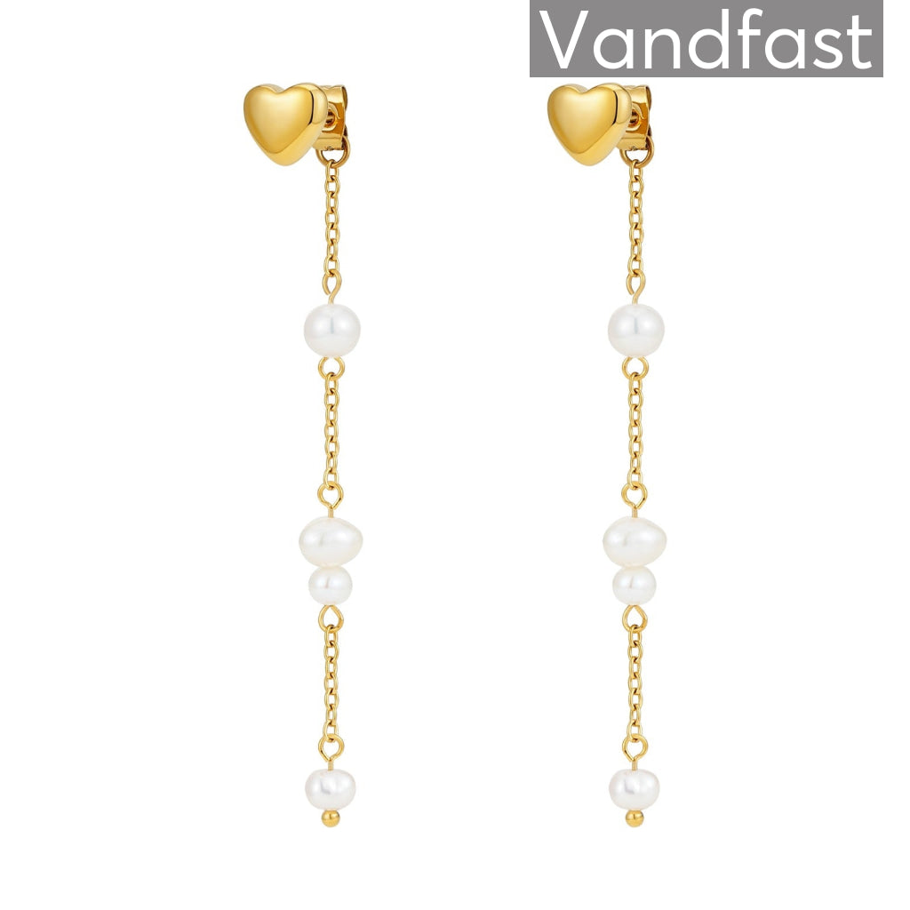 Annebrauner Palermo Pearl Love øreringe 18k Guldbelagt