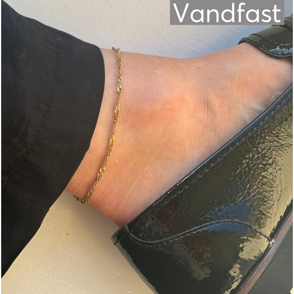 Annebrauner Sunshine Ankelkæde 18k Guldbelagt
