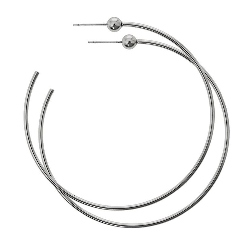 Dansk Copenhagen - Creoler øreringe Med Rhodium - Tabitha