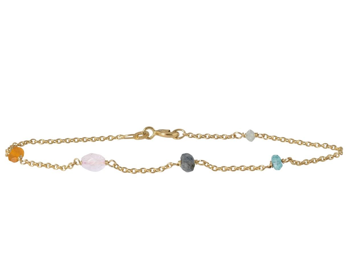 Tilbud Guldarmbånd Med Sten Spar 40 Rabinovich Armbåd I Guld Med Rosenkvarts Pink Safir Grå Safir Og Apetite