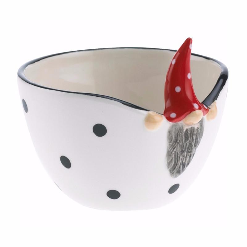 Juleskål Med Lille Nisse - 16 Cm