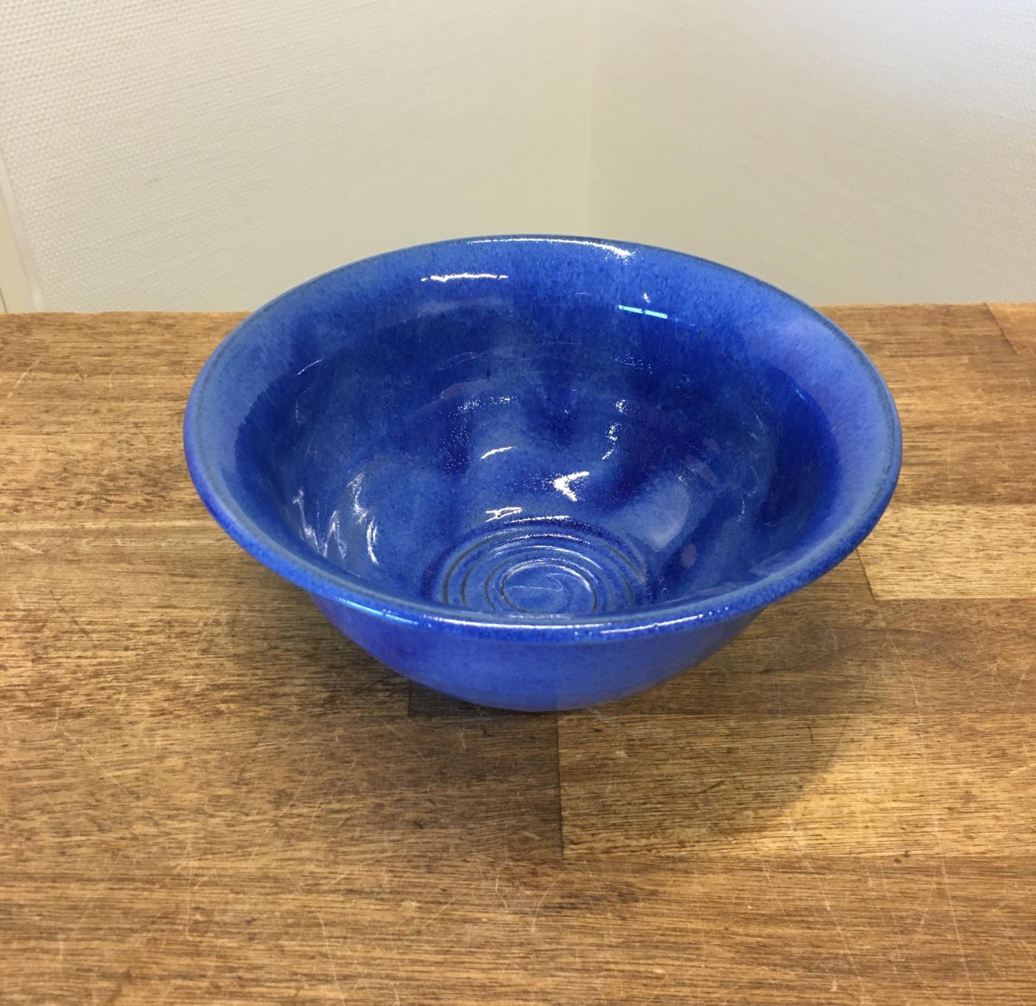 Håndlavet Keramik Skåle 12 Farver Unika Keramik Skål ø17 Cm Hurtig Levering - Farve Blå