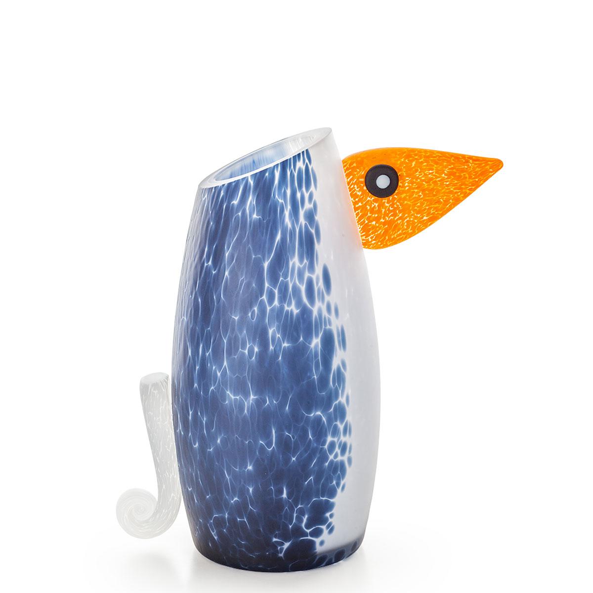 Glaskunst Smuk Pingvin Vase Højde 30 Cm Flot Kunstnerisk Vase Fra De Talentfulde Glaspustere Hos Borowski