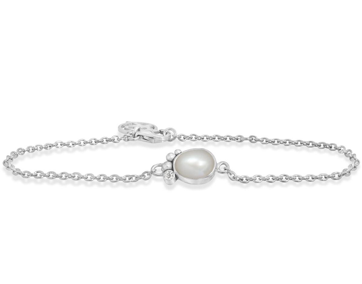 Rabinovich - Sølv Armbånd Med Hvid Perle - Pleasant Pearl