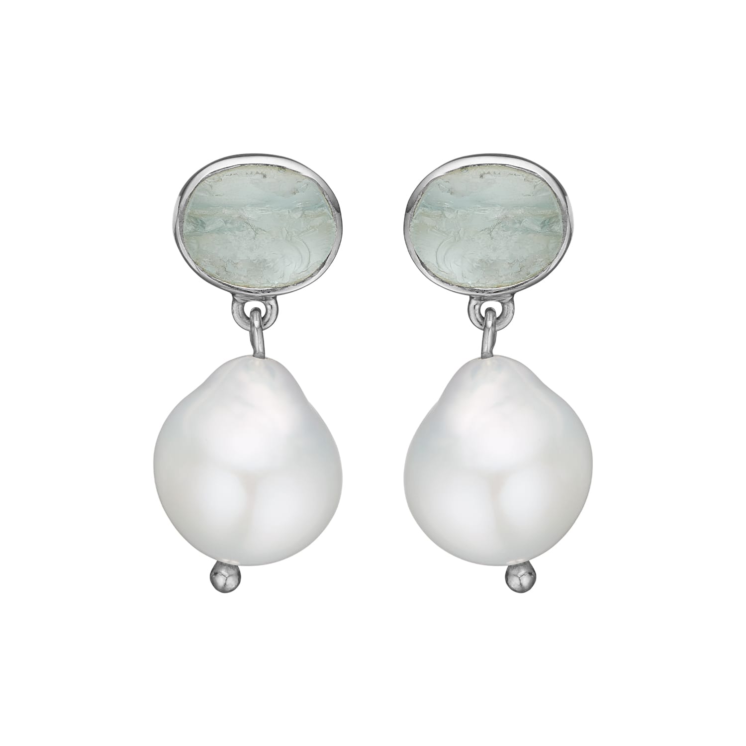 Siv Raw Aqua Pearl ørestikkere