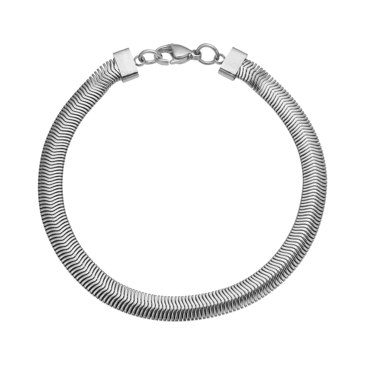 Bredt Herrearmbånd I Stål - 20 Cm Langt
