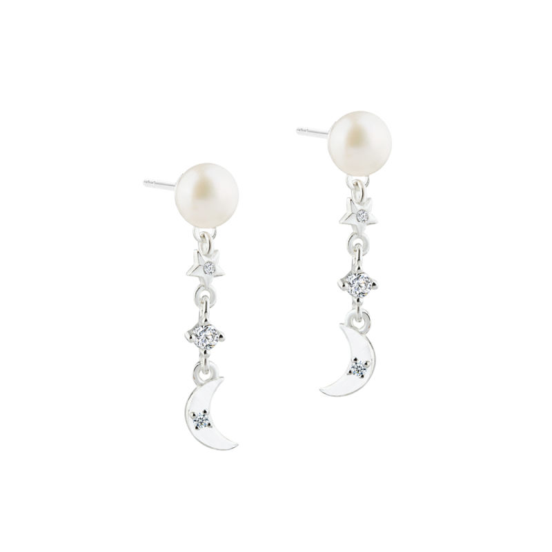 Dreamlit Pearl Charm  Silver