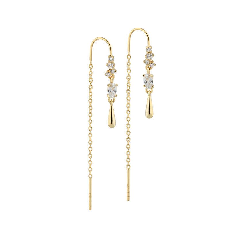 Blush Drop Clear Thread  Golden