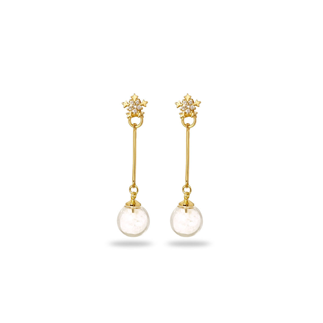 øreringesæt - Ornamental Snow - 18 Karat Forgyldning - Limited