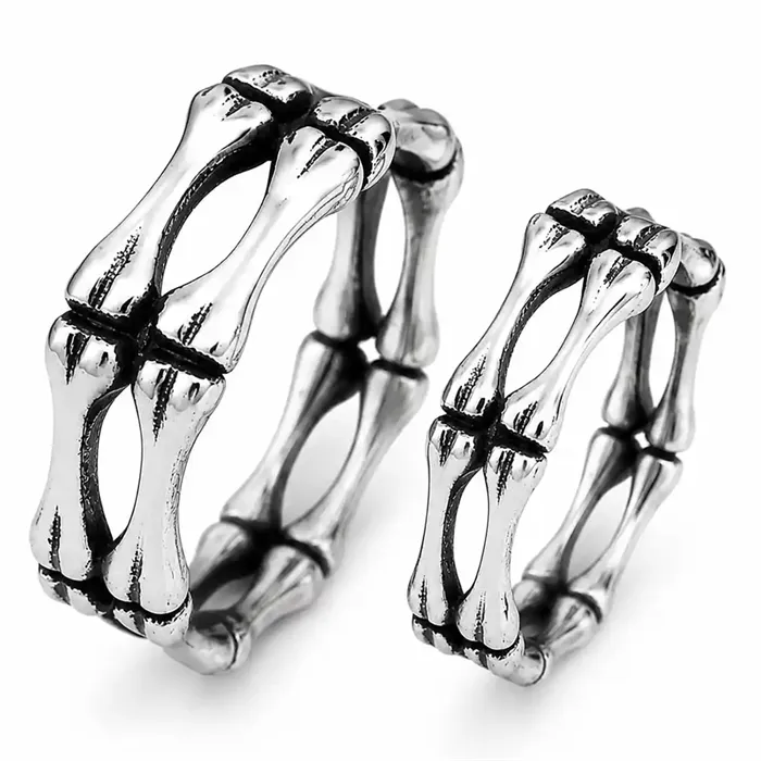 Osso Noir Forlovelses- Vielsesring I Rustfrit Stål - Bone Design