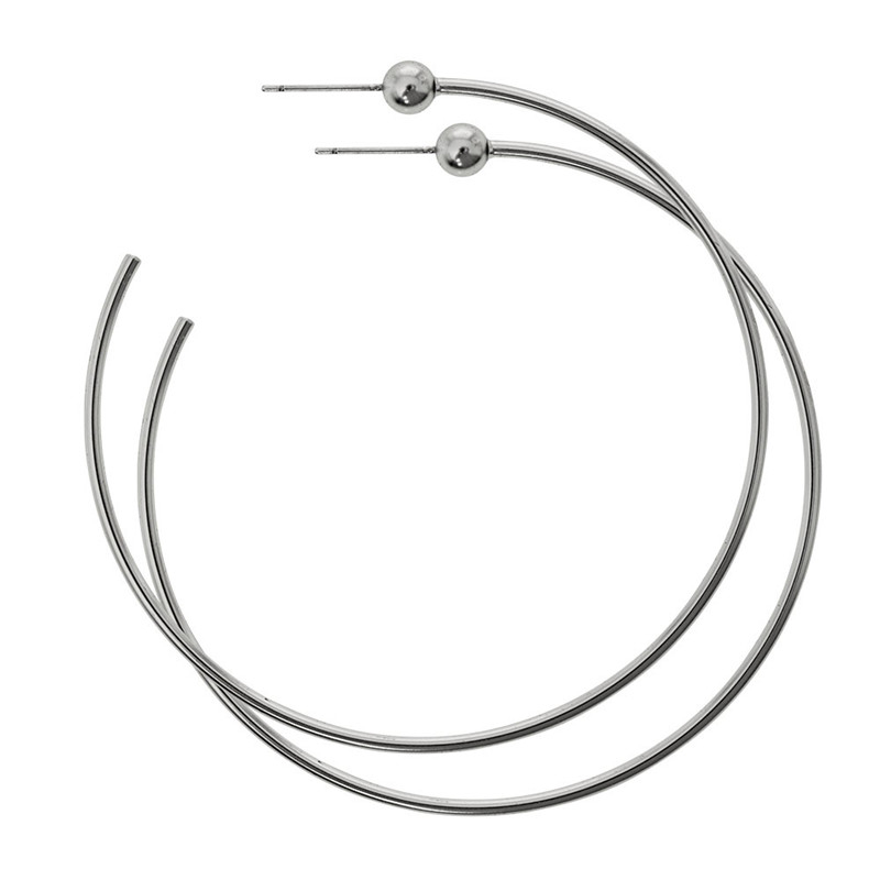 Dansk Copenhagen - Creoler øreringe Med Rhodium - Tabitha